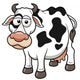 Vector illustration of Cow cartoon Wall Decal