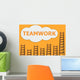 Teamwork,wordding about success of business Wall Mural