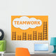 Teamwork,wordding about success of business Wall Mural