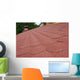 Red asphalt shingle roofing on a roof and chimney Wall Mural