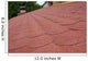 Red asphalt shingle roofing on a roof and chimney Wall Mural