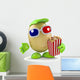 3d Potato man eats popcorn at the cinema Wall Decal