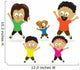 Family Doing Jumping Jacks