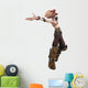 old gnome jumping Wall Decal