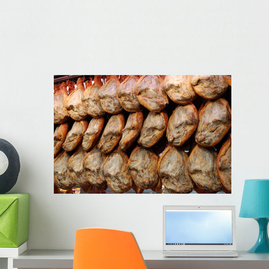 Jamon serrano in Spain Wall Mural