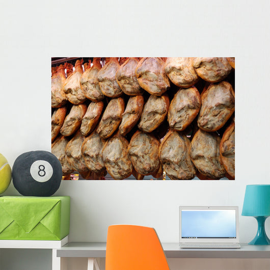 Jamon serrano in Spain Wall Mural