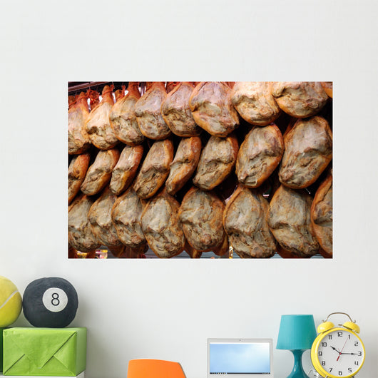 Jamon serrano in Spain Wall Mural
