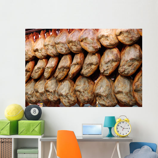 Jamon serrano in Spain Wall Mural