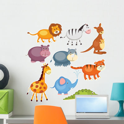 Wild Animals shown on a wall