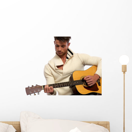Lefty Guitar Player Wall Mural