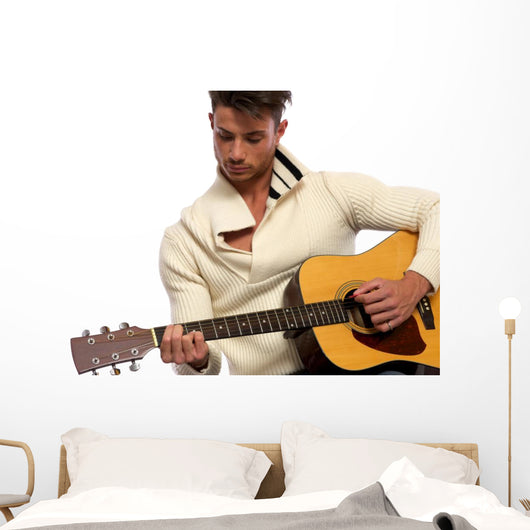 Lefty Guitar Player Wall Mural