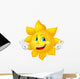 blue-eyed smiling sun Wall Decal