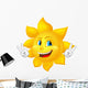 blue-eyed smiling sun Wall Decal
