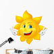 blue-eyed smiling sun Wall Decal