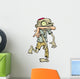 Cartoon Zombie Carrying a Human Arm in His Mouth. Wall Decal