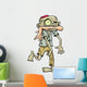 Cartoon Zombie Carrying a Human Arm in His Mouth. Wall Decal