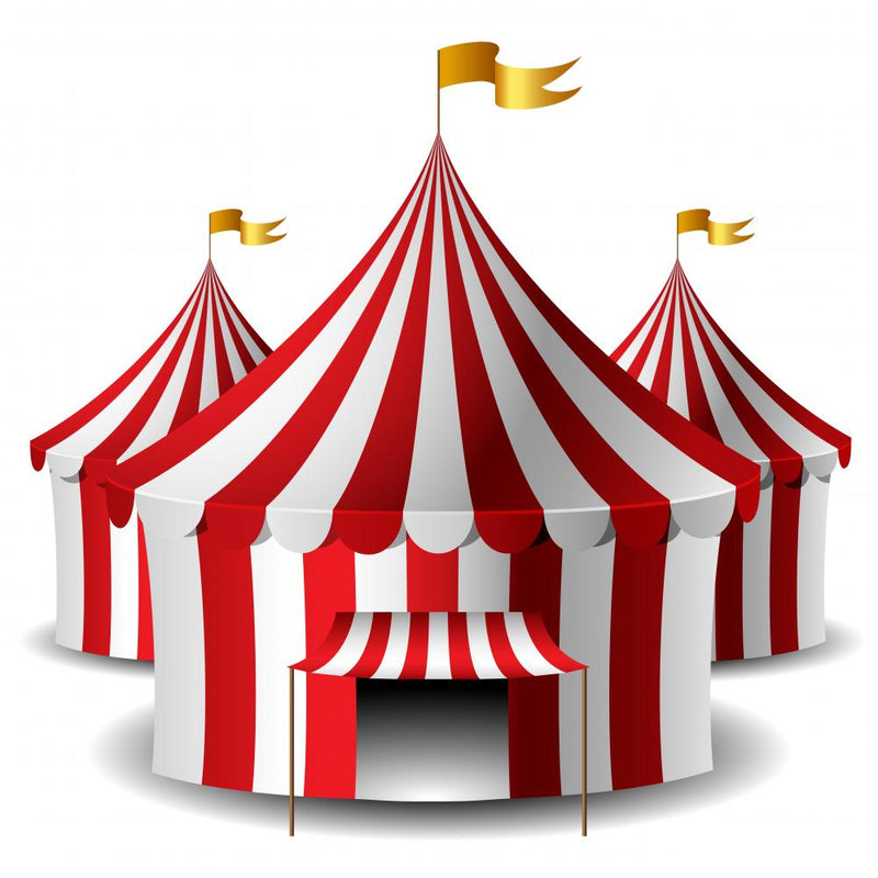 red and white circus tent Red White Striped Circus Wall Decal – Wallmonkeys