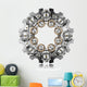 Big Gear with Small Gears Wall Decal