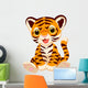 Cute tiger cartoon Wall Decal