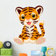 Cute tiger cartoon Wall Decal