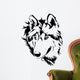 wolf head sketch vector Wall Decal