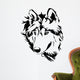 wolf head sketch vector Wall Decal