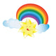 happy sunny rainbow Wall Decal