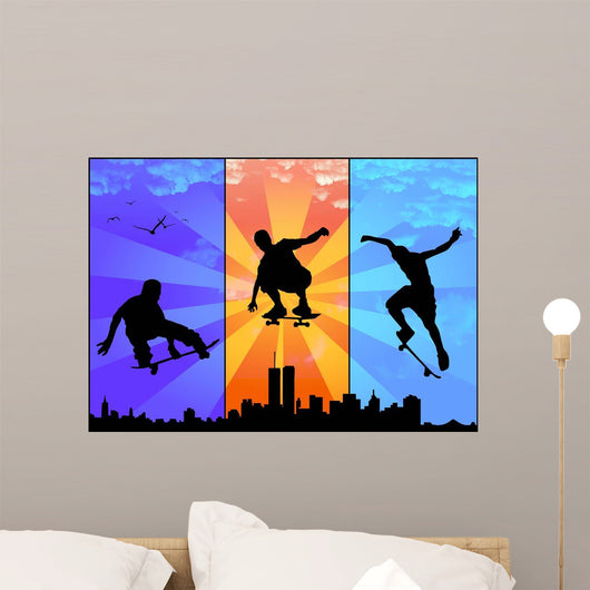 Jumping Skateboarders Wall Decal