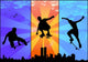Jumping Skateboarders Wall Decal