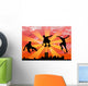 Vector Jumping Skateboarder Wall Mural