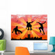 Vector Jumping Skateboarder Wall Mural