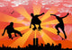 Vector Jumping Skateboarder Wall Mural