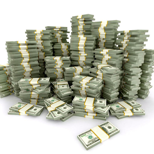 3d illustration of dollars stack over white background Wall Decal
