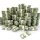 3d illustration of dollars stack over white background Wall Decal