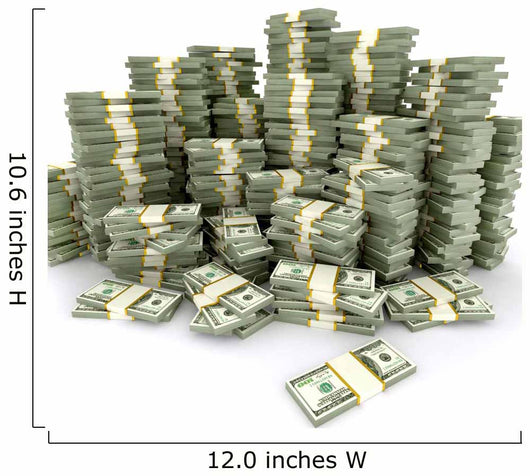 3d illustration of dollars stack over white background Wall Decal