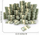3d illustration of dollars stack over white background Wall Decal