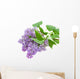 Branch With Lilac Flowers on White Wall Decal