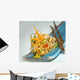 Pasta on a Square Japanese Plate Wall Mural