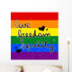 LGBT card design love freedom equaltiy Wall Mural