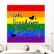 LGBT card design love freedom equaltiy Wall Mural
