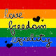 LGBT card design love freedom equaltiy Wall Mural