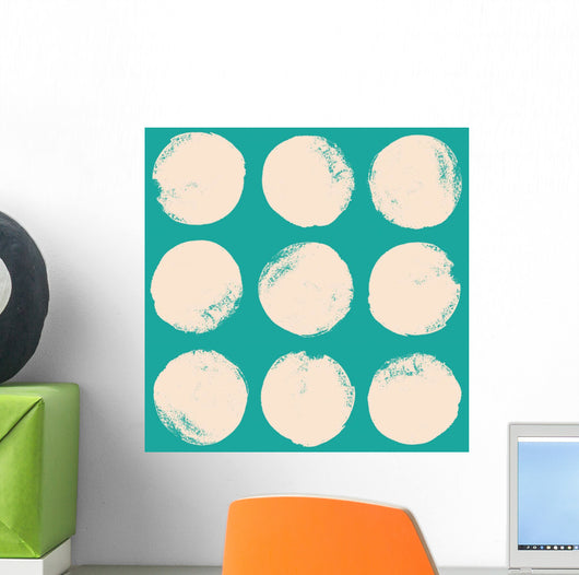 Grunge circles pattern Wall Mural