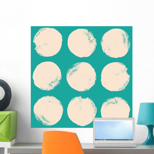 Grunge circles pattern Wall Mural