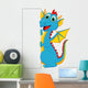 Cute dragon with blank sign Wall Decal
