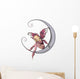 Pretty Pink Moon Fairy Wall Decal