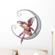 Pretty Pink Moon Fairy Wall Decal