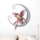 Pretty Pink Moon Fairy Wall Decal