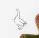 Goose Silhouette White Wall Decal