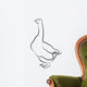 Goose silhouette isolated on white Wall Decal