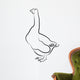 Goose silhouette isolated on white Wall Decal